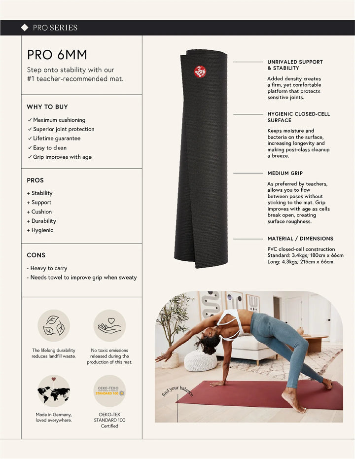 Manduka PRO 6 mm - Black